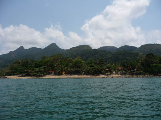 Pearl Beach seen from the sea in March
