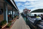 Snorkelling tour boats moored