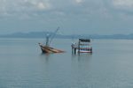 Cambodian fishing boat sunk.