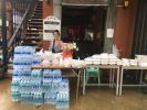 Donations of food and water in Kai Bae