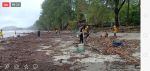 Cleaning the beach