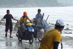 Cleaning the beach