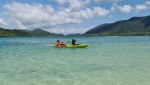 Paddling to the island
