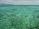 Clear water at eastern tip of the island