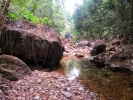 Some large boulders in the river bed