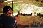 Indoor target practice at Koh Chang Shooting Range