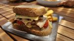 Chicken and pesto sandwich