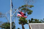 Old Thai flag flying