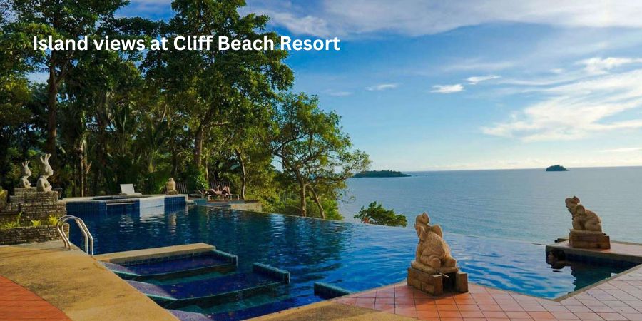 Island view pool at Cliff Beach Resort