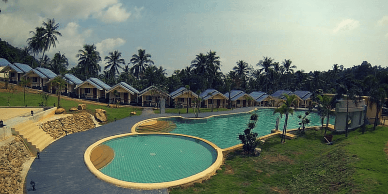 Kerdmanee Resort, Chai Chet. Longstay bungalows and pool