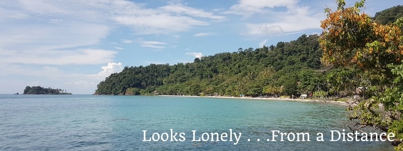 Lonely beach seen from Siam Hut