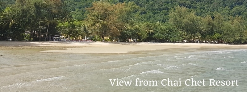View from Chai Chet Resort of Klong Prao beach