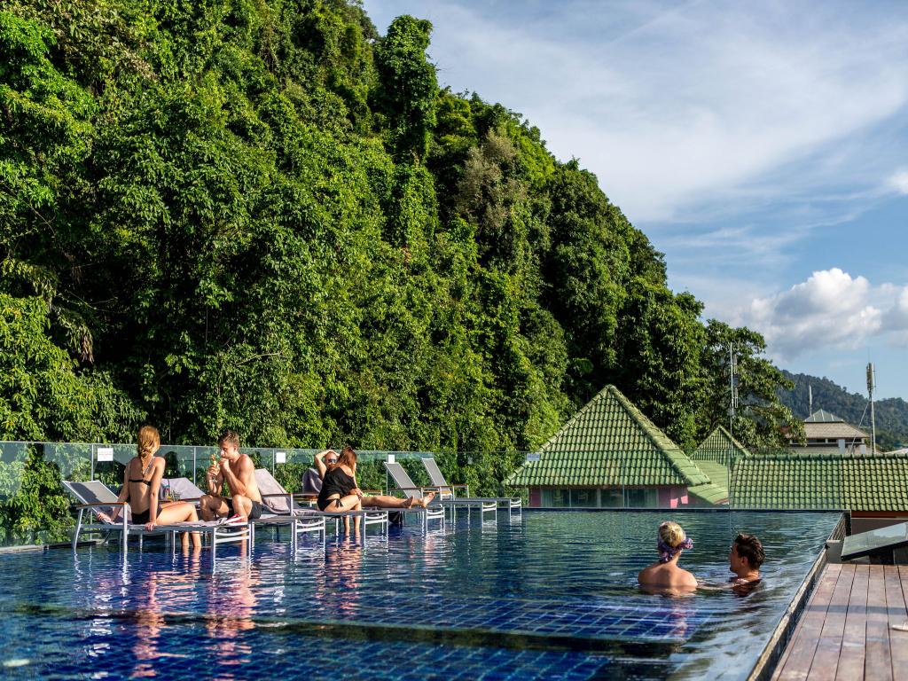 Rooftop pool at The Erawan, White Sand beach