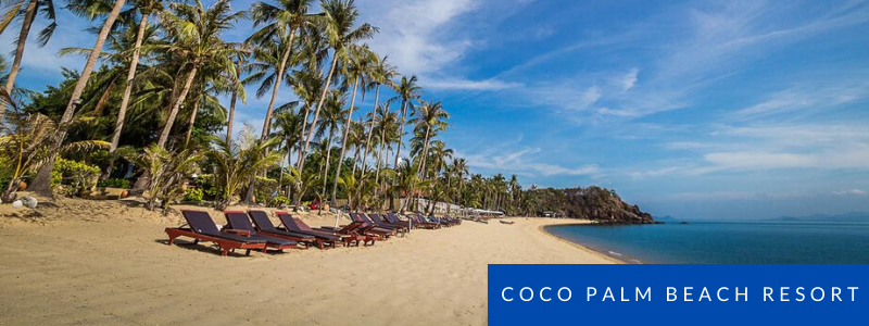 Quiet beach at Coco Palm Beach Resort