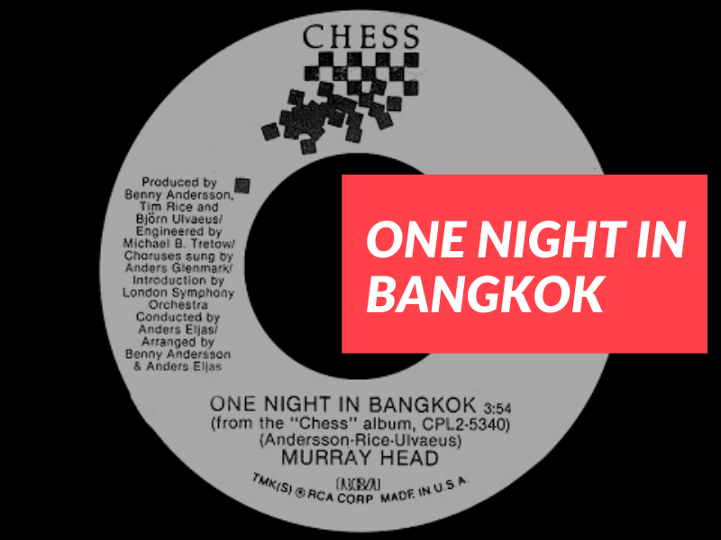 One Night in Bangkok 7inch single