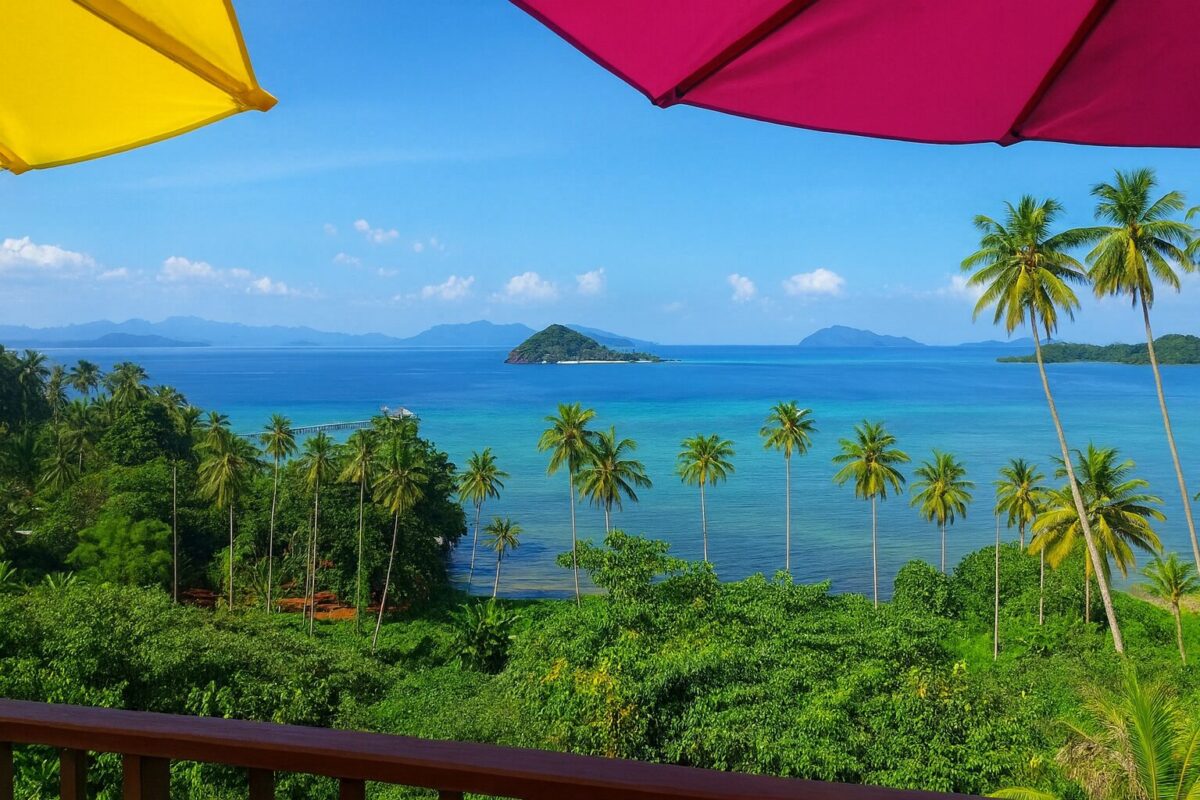 Looking north to Koh Kham